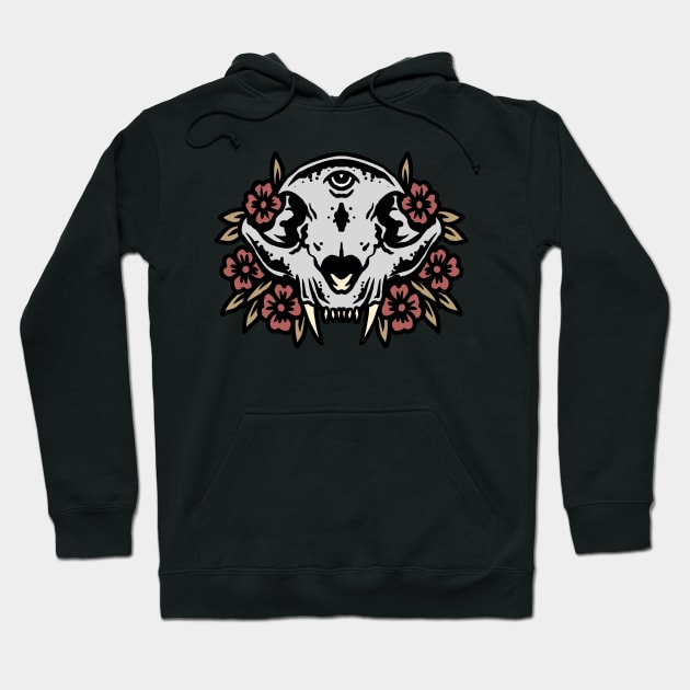 cat skull tattoo Hoodie by donipacoceng